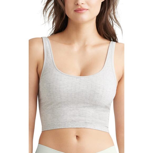 Yummie Women Jules Seamless Longline Bra Top Heather Grey Size S/M - Picture 3 of 3